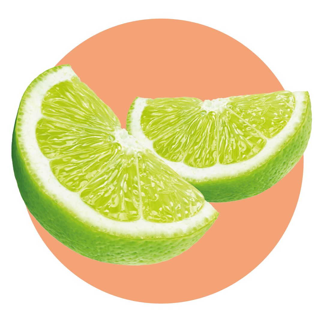 Slices of green limes