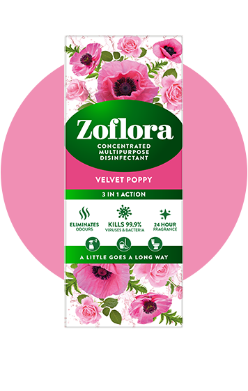 Zoflora Velvet Poppy Packaging