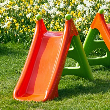 Orange children's slide