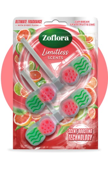 Caribbean Grapefruit & Lime Limitless Scents Rim Block | Zoflora | Zoflora