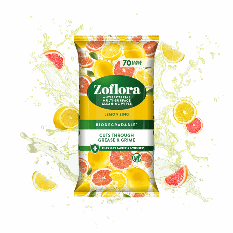 Zoflora Lemon Zing Multi-Surface Cleaning Wipes