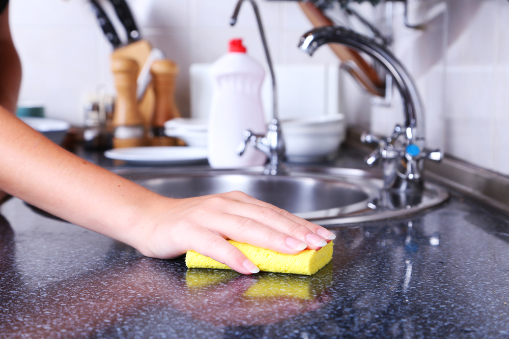 Cleaning kitchen