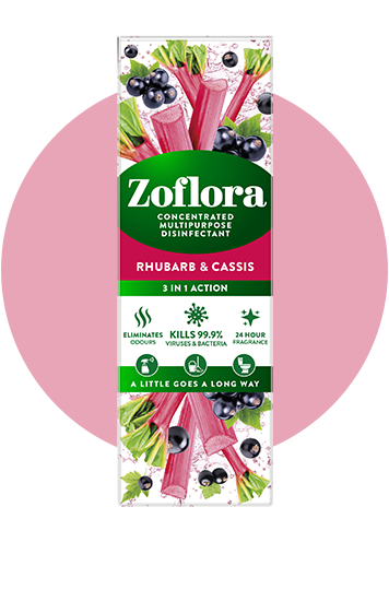 Zoflora Rhubarb & Cassis Packaging
