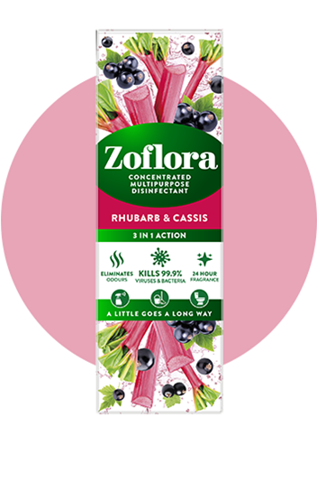 Zoflora Rhubarb & Cassis Packaging