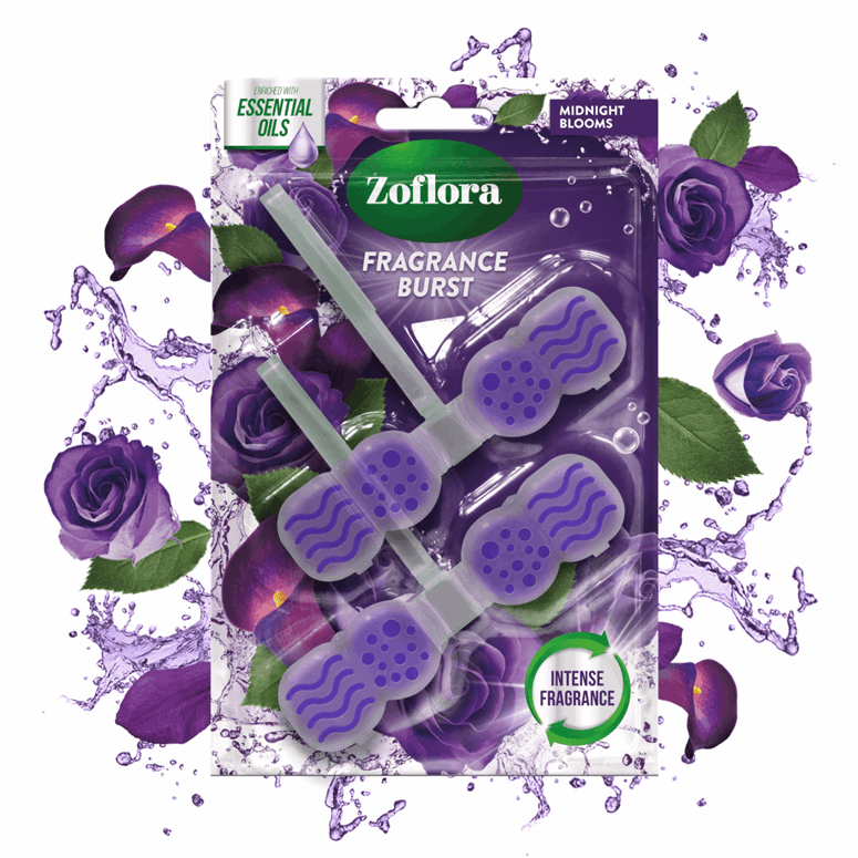 Midnight Blooms Fragrance Burst Rim Block | Zoflora | Zoflora