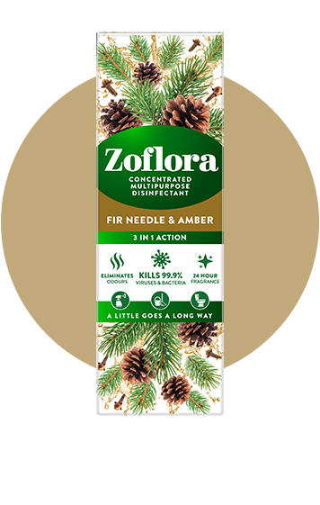Zoflora Fir Needle & Amber Multipurpose Disinfectant Packaging