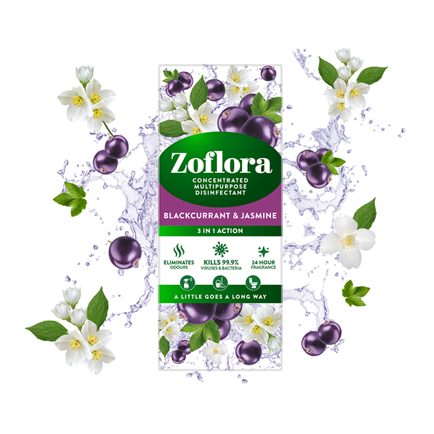 Zoflora Blackcurrant & Jasmine fragrant multipurpose concentrated disinfectant