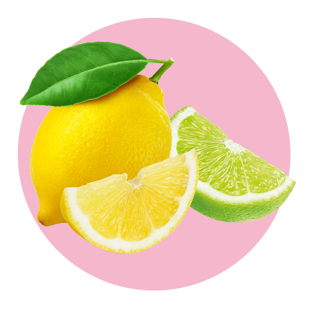 Sliced lemon and lime