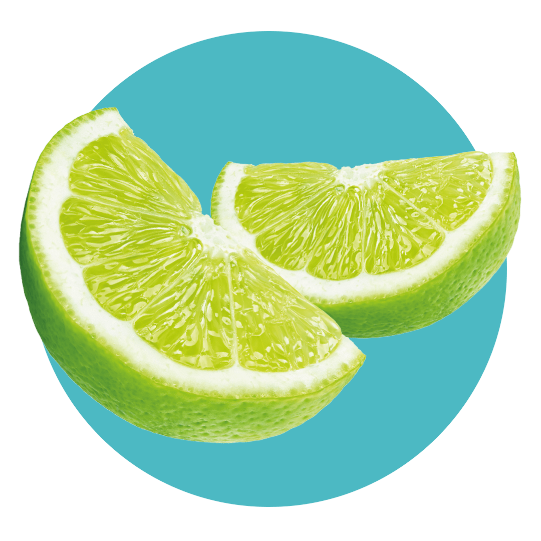 Sliced green lime