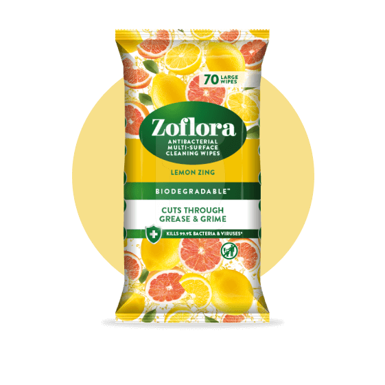 Lemon Zing Multi-Surface Cleaning Wipes Packaging