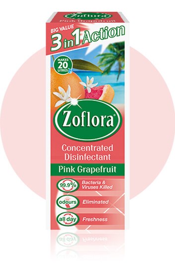 Zoflora Pink Grapefruit Packaging
