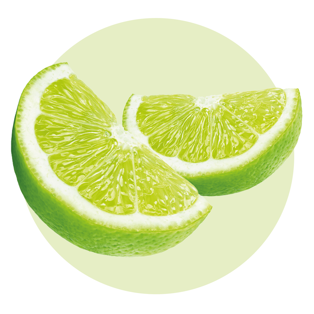 Two sliced limes