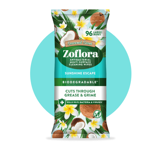 Zoflora Sunshine Escape Multi-Surface Cleaning Wipes 