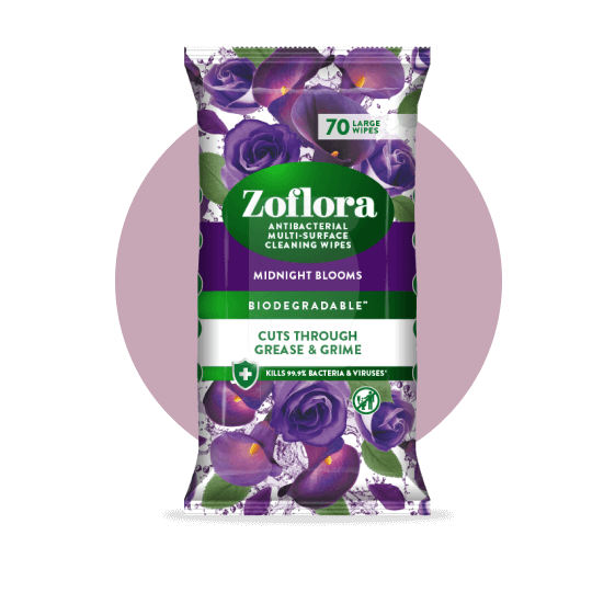 Zoflora Midnight Blooms Multi-Surface Cleaning Wipes 