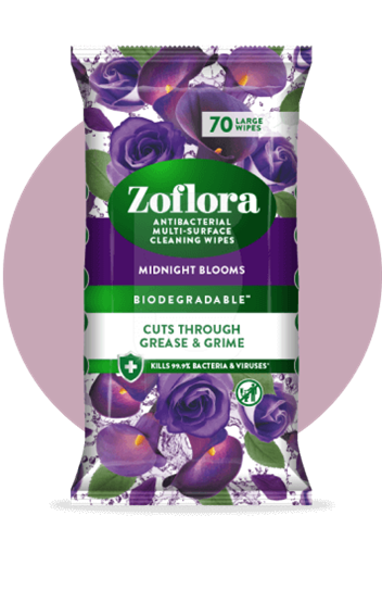 Zoflora Midnight Blooms Multi-Surface Cleaning Wipes 