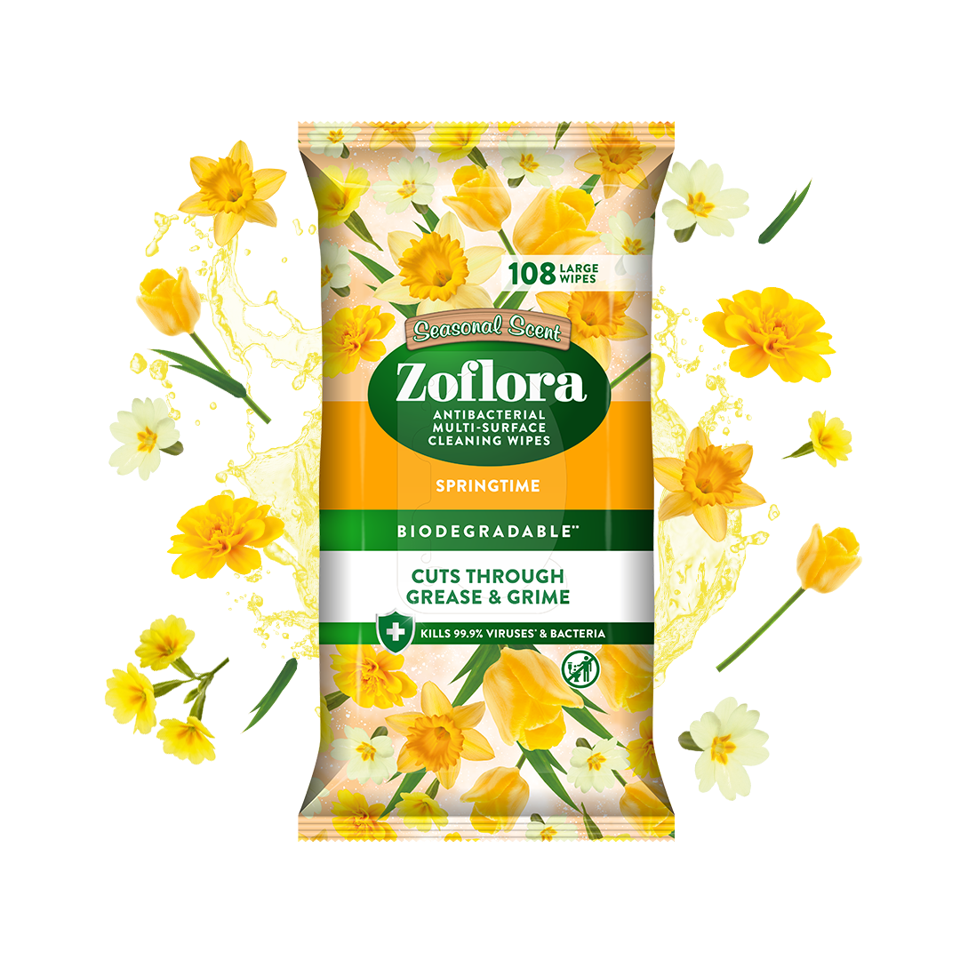 Springtime MultiSurface Cleaning Wipes Zoflora