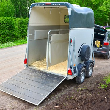 Open horse box